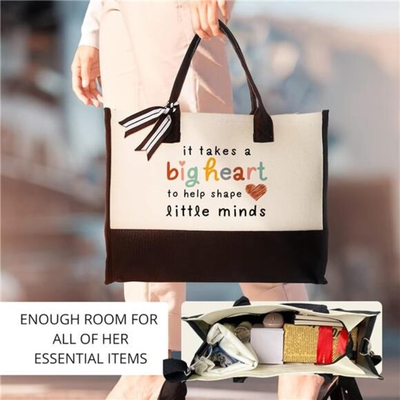 Women Tote Shoulder Gift Bag for Teachers Back to School Appreciation Bags - Picture 6 of 6